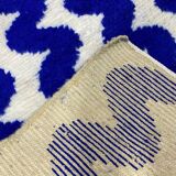 Gorgeous beniourain carpet, moroccan handmade rug, blue rug, living room ru