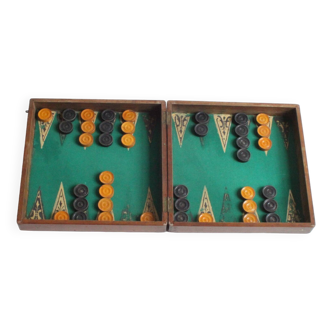 Antique backgammon or trictrac board, 1910-20s
