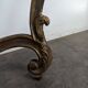 Console Louis XV en bois doré sculpté dessus marbre rouge