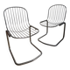 Pair of G. Rinaldi metal/chrome chairs