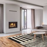 Tapis marocain moderne blanc art contemporain 240x340cm
