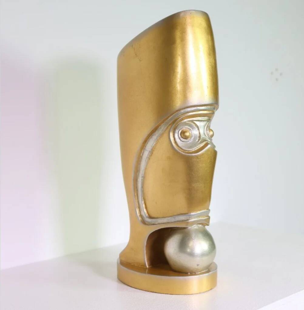 Painted Leeazanne umbrella stand, ca 1980 resin / epoxy / Hollywood Regency manufactured by the Lam Lee Group, Dallas USA.