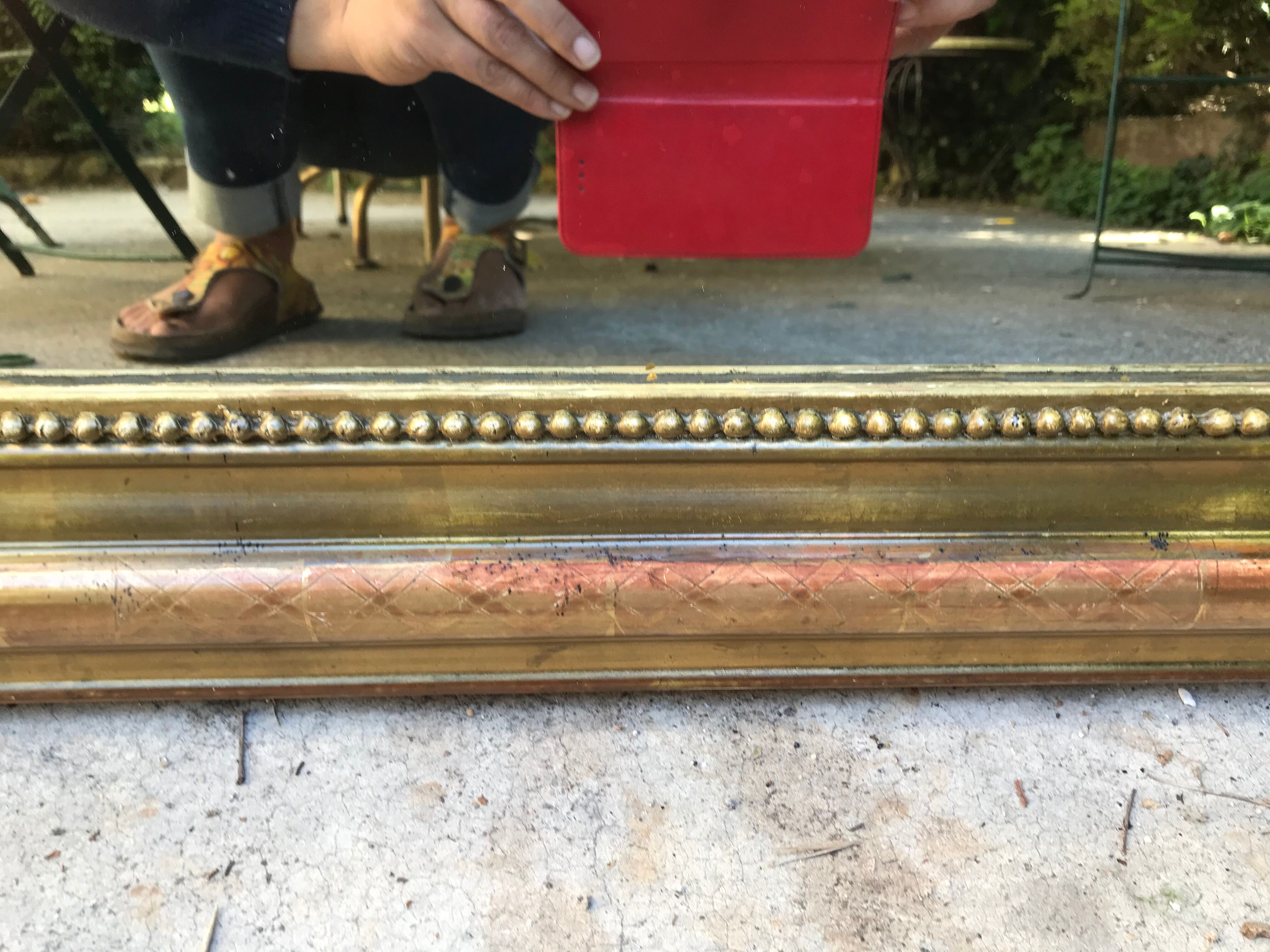 Golden Louis-Philippe Mirror 99x74 cm