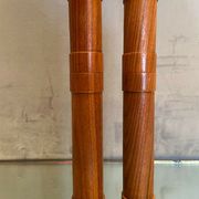 Pair of Havana cigar cases made of solid exotic wood