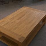 Coffee table in oak and oak veneer from Belgian manufacture