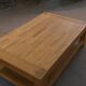 Table basse en chêne et plaquage de chêne de manufacture belge
