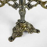 Pair of gilded metal rockery candlesticks