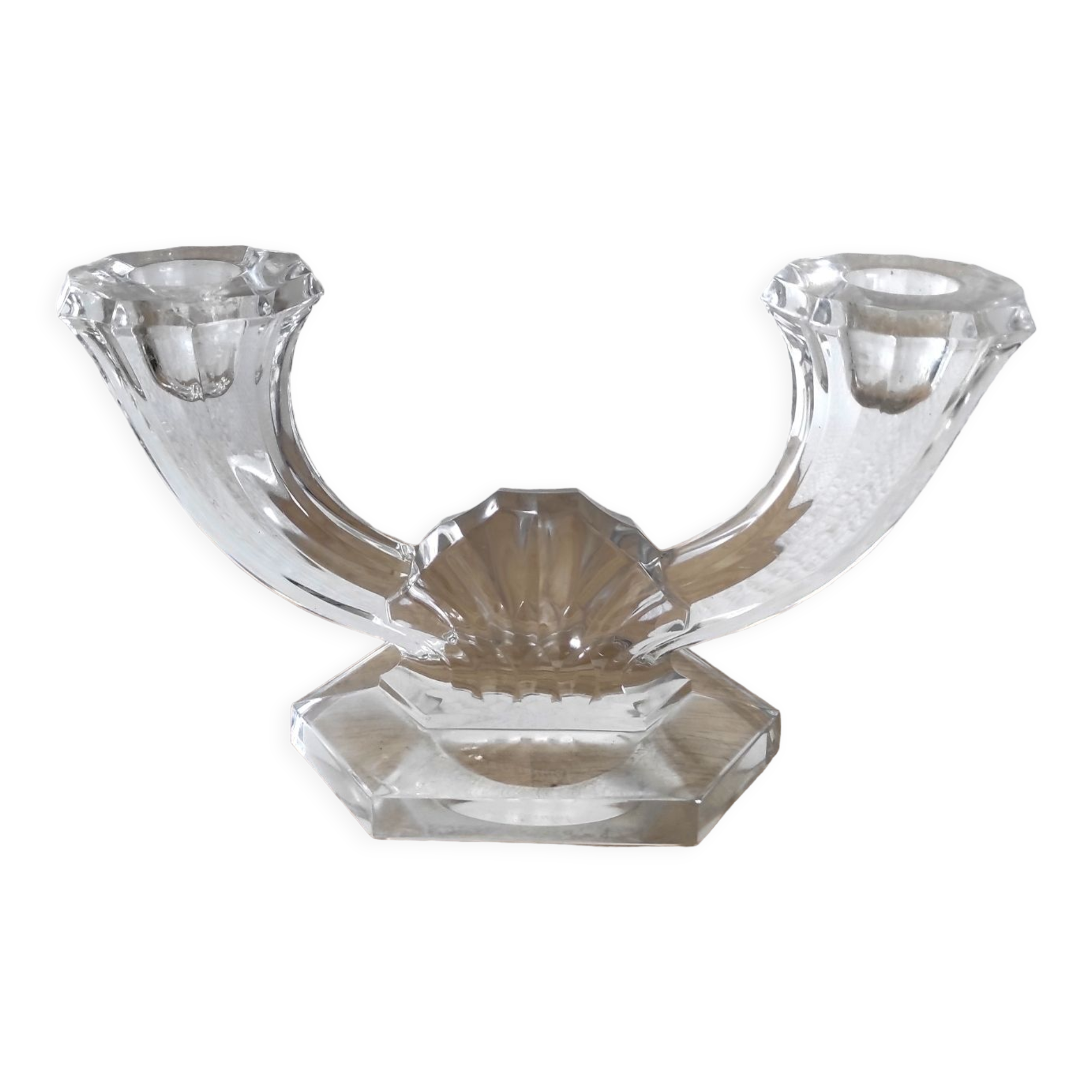 Crystal candle holder Val Saint Lambert