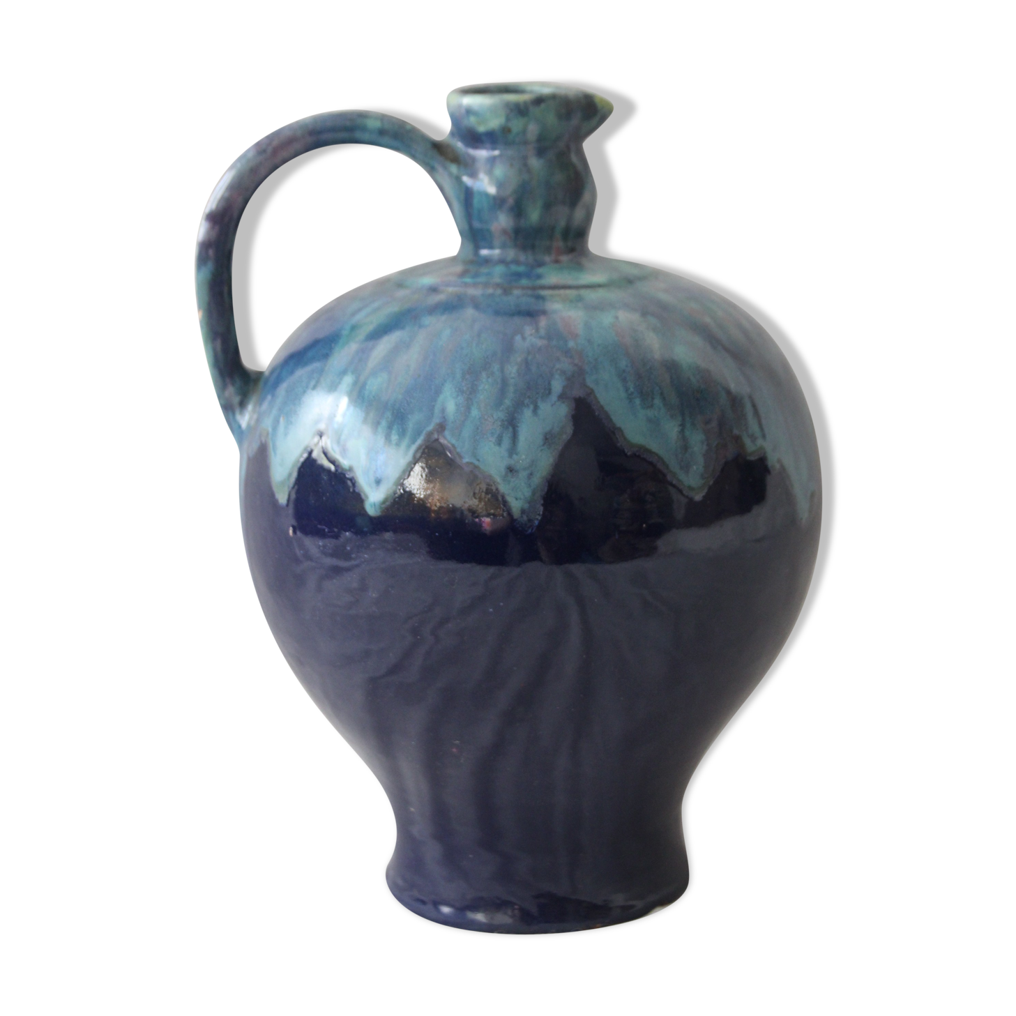 Pichet bleu vase en céramique cab céramique d'art de Bordeaux