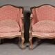 Pair of Louis XV style shepherdess armchairs