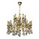 Chandelier with ceramic medallions and Swarovski crystals with 15 light points