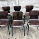 Lot de 6 chaises vintage Eromes E5