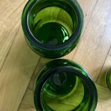 Vintage golden green apothecary jars