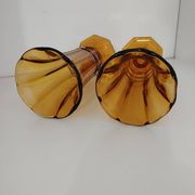 Pair of Art Deco vases, Val-Saint-Lambert crystal, 1930