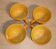 4 tasses céramique jaune et orangé