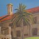 Original oil painting, Provençal market in Nice, France, Grether, 1948