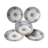 Suite de 6 assiettes Sarreguemines Estrées
