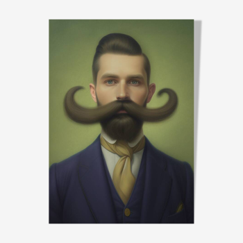 Old portrait - “Les moustachu-es” series