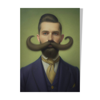 Old portrait - “Les moustachu-es” series