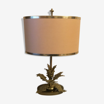 Vintage lamp bronze leaf decoration design