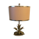 Lampe vintage bronze décor de feuilles design