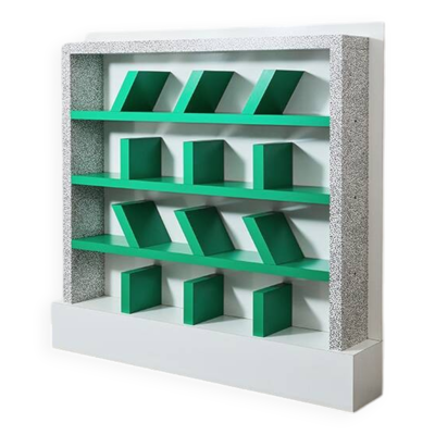 Ettore Sottsass Première bibliothèque Suvretta pour Memphis Milano 1981