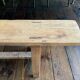 Large raw wood bench
