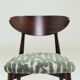 Modern set of 6 dining chairs, jacquard upholstery with patterns.