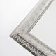 Rectangular wall mirror, silver metal frame