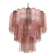 Contemporary Fume' and Pink “Tronchi” Murano Glass Chandelier
