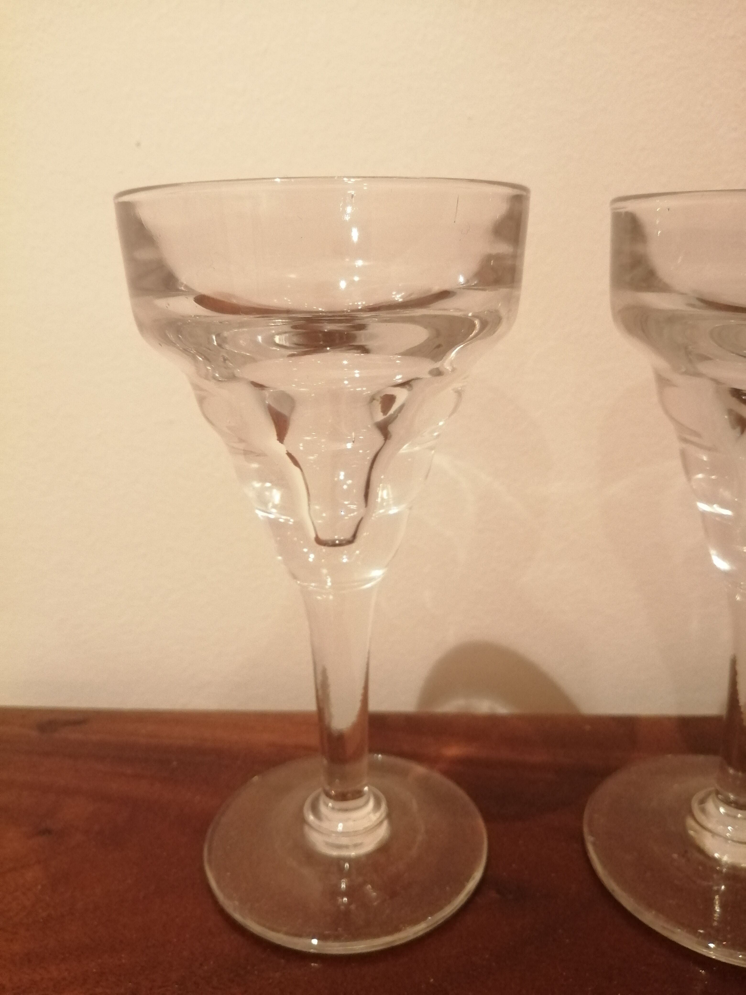 2 glasses absinthe absinthe in blown glass, 1930s