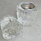 2 Vintage Scandinavian ice class candle holders