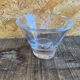 Old cut crystal d'arques pocket bowl with engraved butterfly decoration vintage