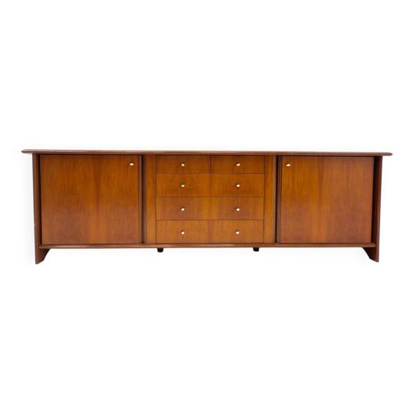 Buffet en bois avec tiroirs datant du milieu du siècle dernier - Italie, années 1960