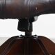 Chesterfield Office Chair on Wheels in Dark Brown Cowhide Leather