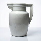 Large Art Deco toilet bowl, antique cracked faience.