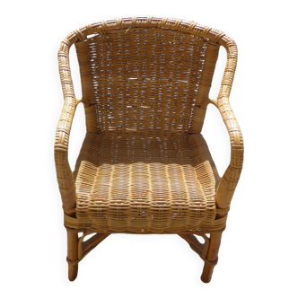 fauteuil rotin enfant