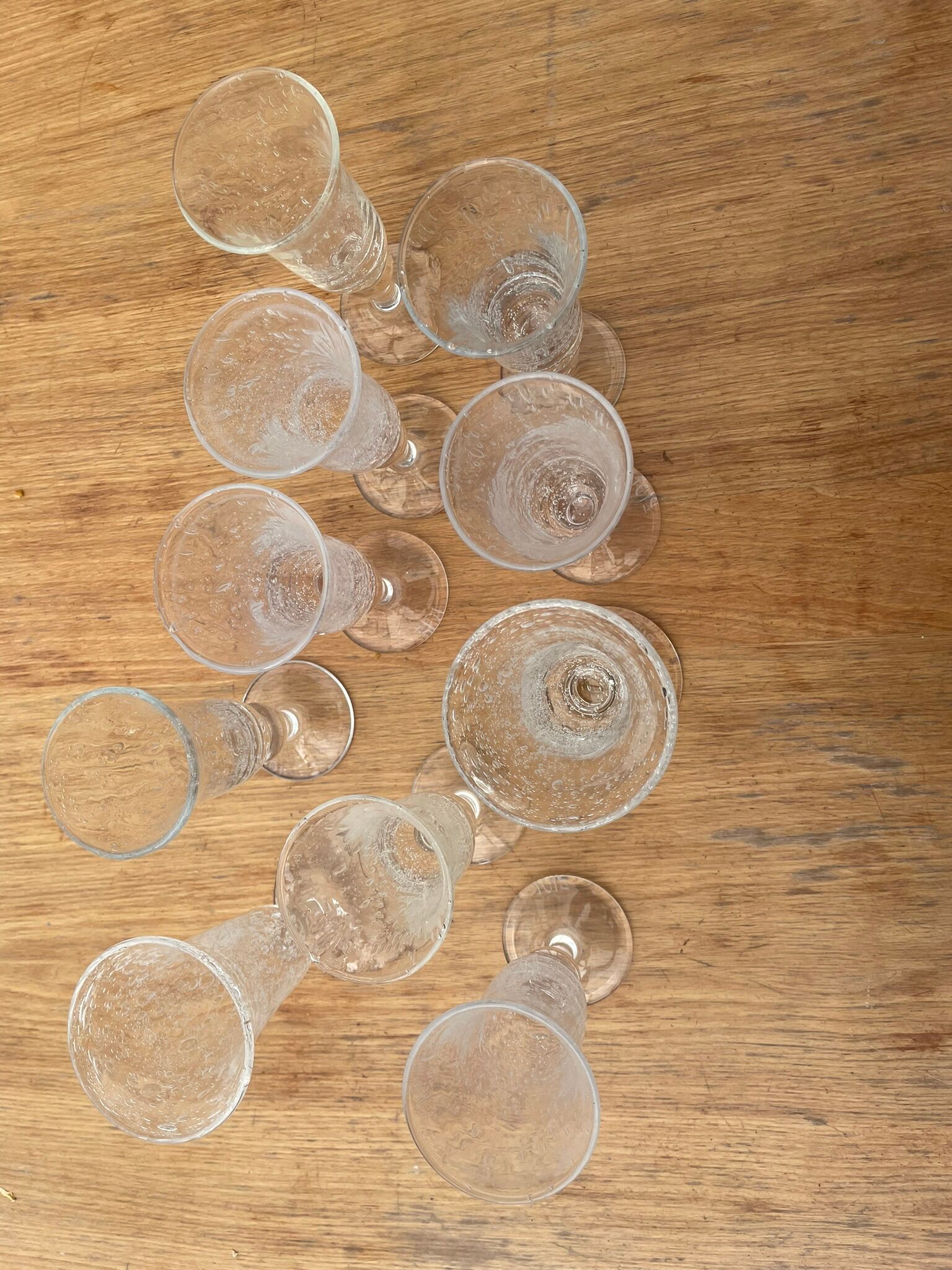 Glass of biot champagne flute