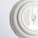 Round vintage plate L'Amandinoise model Paola cream and white flowers
