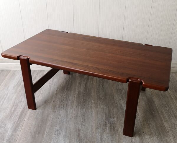table basse danoise en teck de Niels Bach, 1970