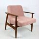 Pink Boucle GFM63 Lounge Chair by J. Kedziorek, 1970s