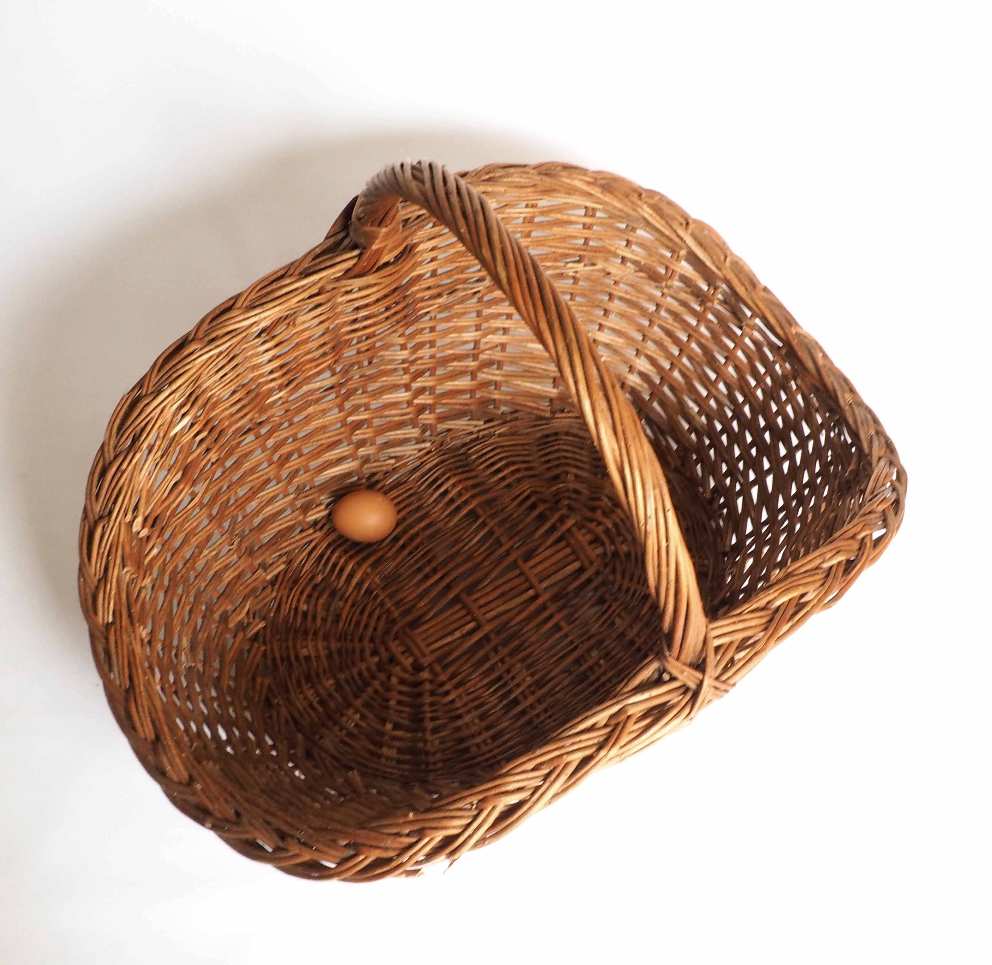 Large rattan log basket
