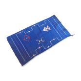 Tapis vintage en sabra bleu majorelle 120 x 53 cm