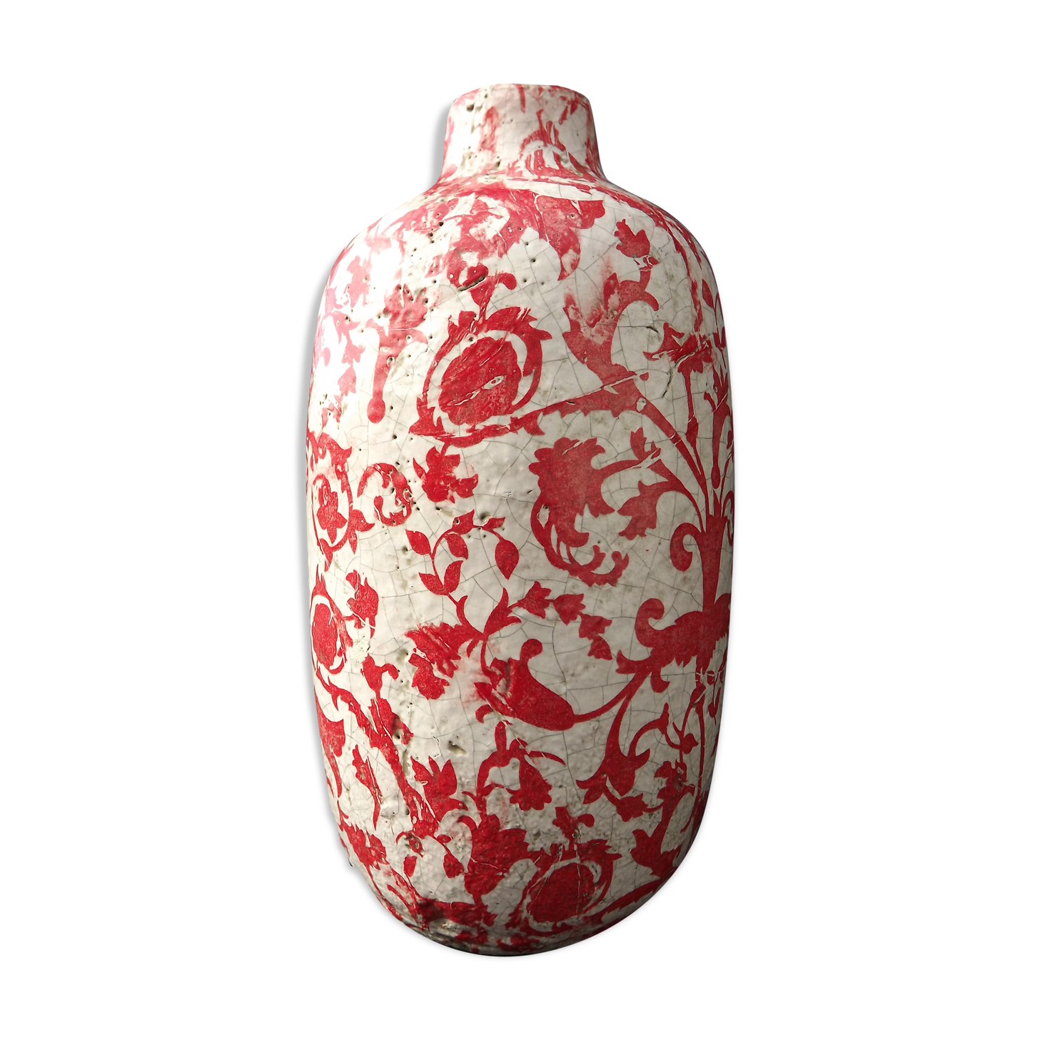 Glazed terracotta vase