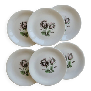 6 assiettes à dessert - motif