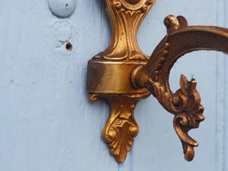 Vintage Rams Head French Bronze Wall Sconces Wall Lights C1930s Pair