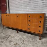 Vintage Scandinavian teak sideboard from the 1960s