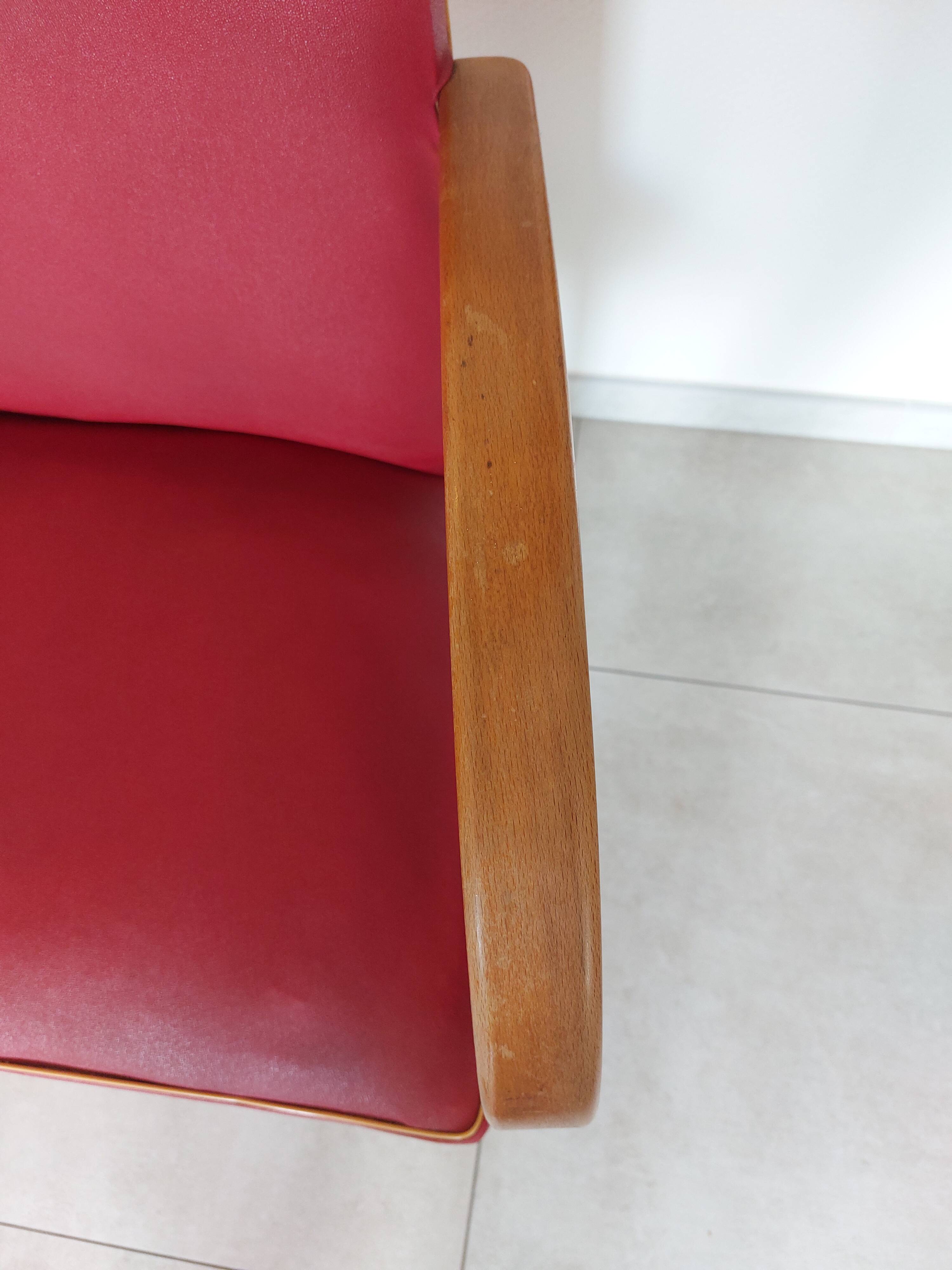Pair of "moustache" bridge armchairs