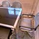 Chrome dining room set, La Metal Arredo and Moltoni&Co, 6 chrome chairs and table, Italy