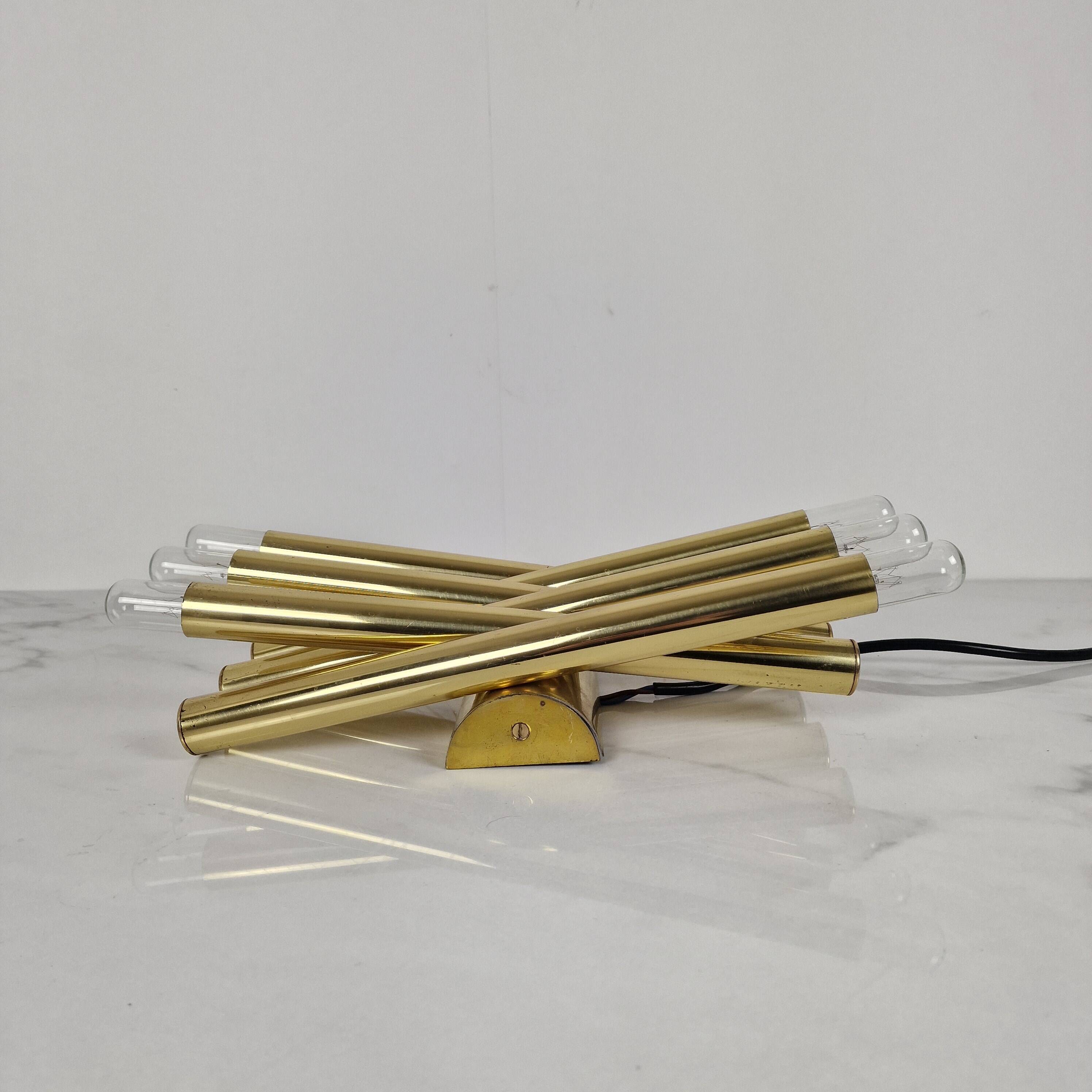 Italian Wall Lamp with Six Lights, in the Style of Gaetano Sciolari, circa